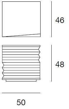 Pacini & Cappellini Прикроватная тумбочка из древесного волокна с ящиками Tiffany 5573 - Вид №2