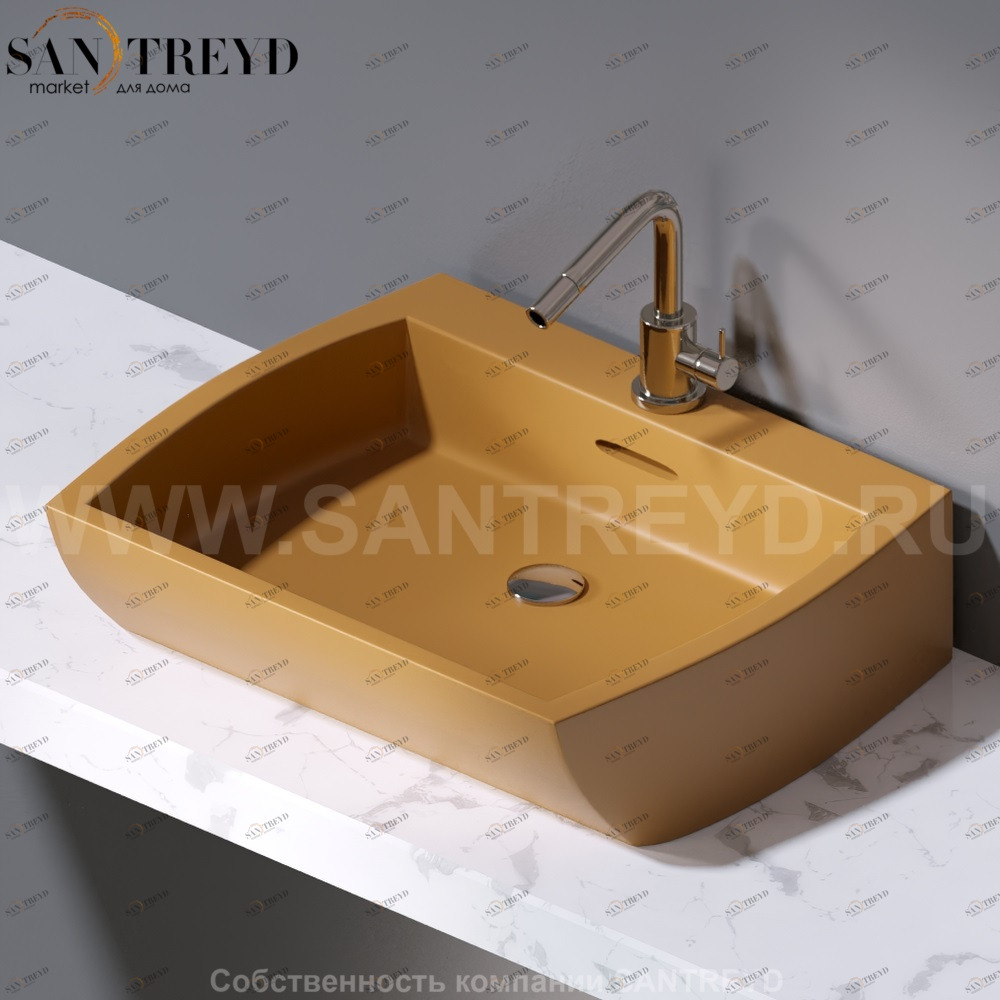 L282.133 Накладная раковина на столешницу  овальная A. e T. Italia SQUARE AeT ITALIA