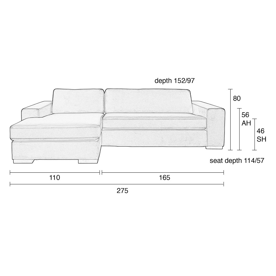 Диван Fiep левосторонний, охра Zuiver 3200165 - Вид №6