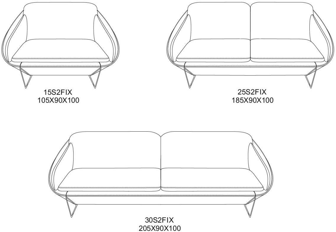 Recor Home 3-х местный тканевый диван Brunello sun-id-1375040 - Вид №3