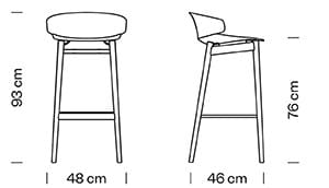 Высокий стул из ткани Et al ARCH-00029787 - Вид №3