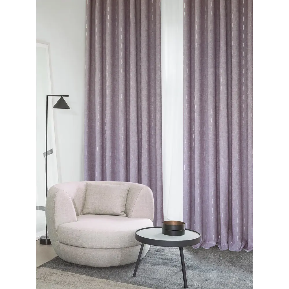 Тюль на ленте Росса 250x260 см цвет фиолетовый MIAMOZA STLM-2006825 - Вид №2