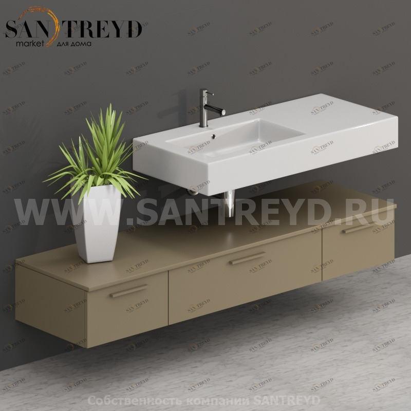T18052PA2 Столешницы для использования в сочетании с тумбами и открытыми тумбами 180 см бежевая Globo ARREDO WOOD Италия Ceramica Globo