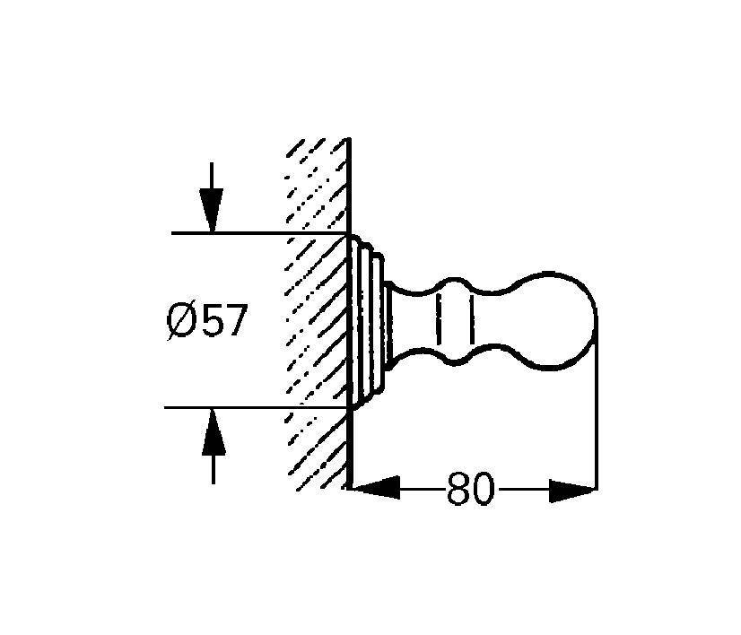 40052IG0 Крючок для халата Grohe Sinfonia хром золото - Вид №1