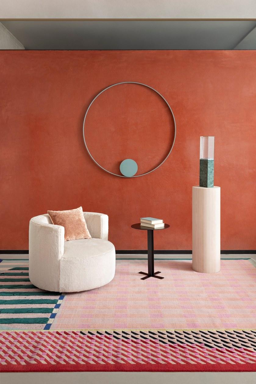 Saba Italia Вращающееся кресло из ткани с подлокотниками sun-id-1421415 - Вид №2