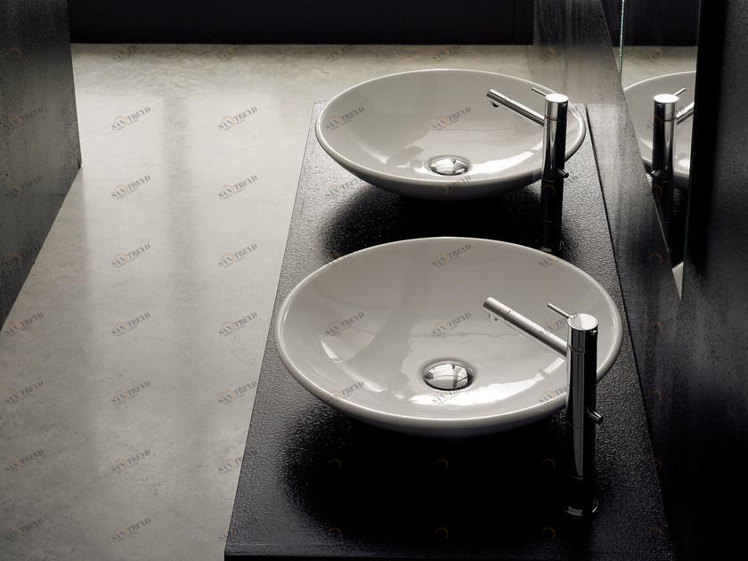8044 Накладная раковина на столешницу  овальная Scarabeo Ceramiche Thin-Line