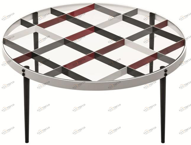 Molteni & C. Круглый журнальный столик из хрусталя Heritage sun-id-1433677