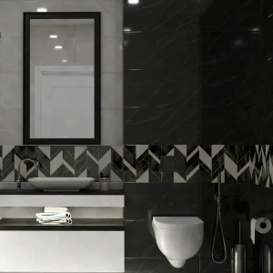 Нефрит-Керамика Роял Ноэль - настенная плитка черная глянцевая 30х60 см 89232595