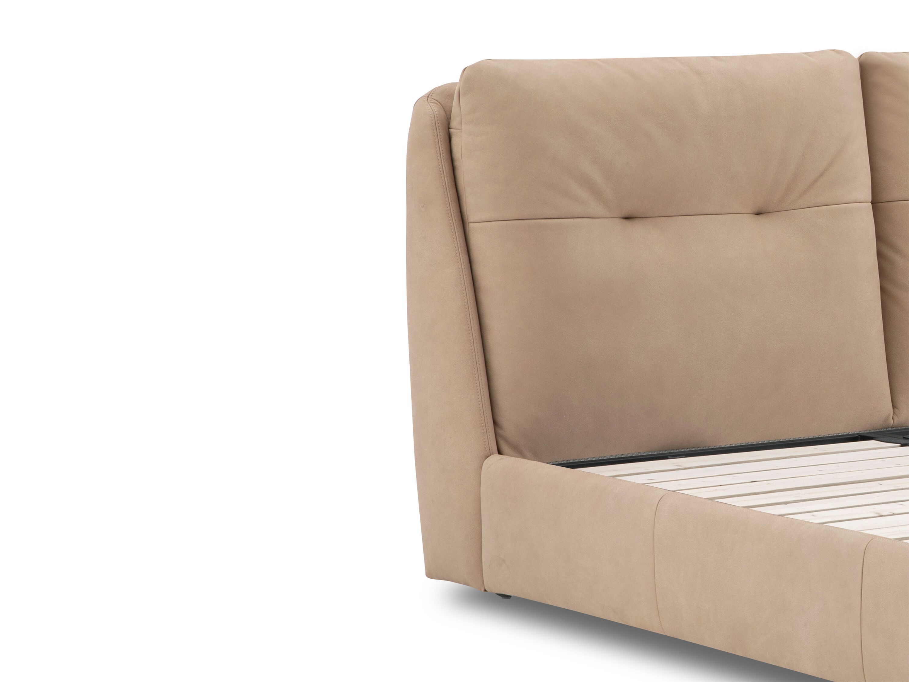 Кожаная двуспальная мягкая кровать CAMPO DE' FIORI HUSH ARCH-00008410 - Вид №1