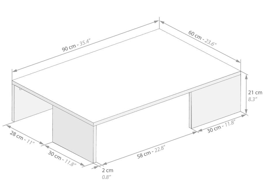 Низкий прямоугольный журнальный столик из меламиновой ткани Mobili Fiver Rachele ARCH-00088379 - Вид №11