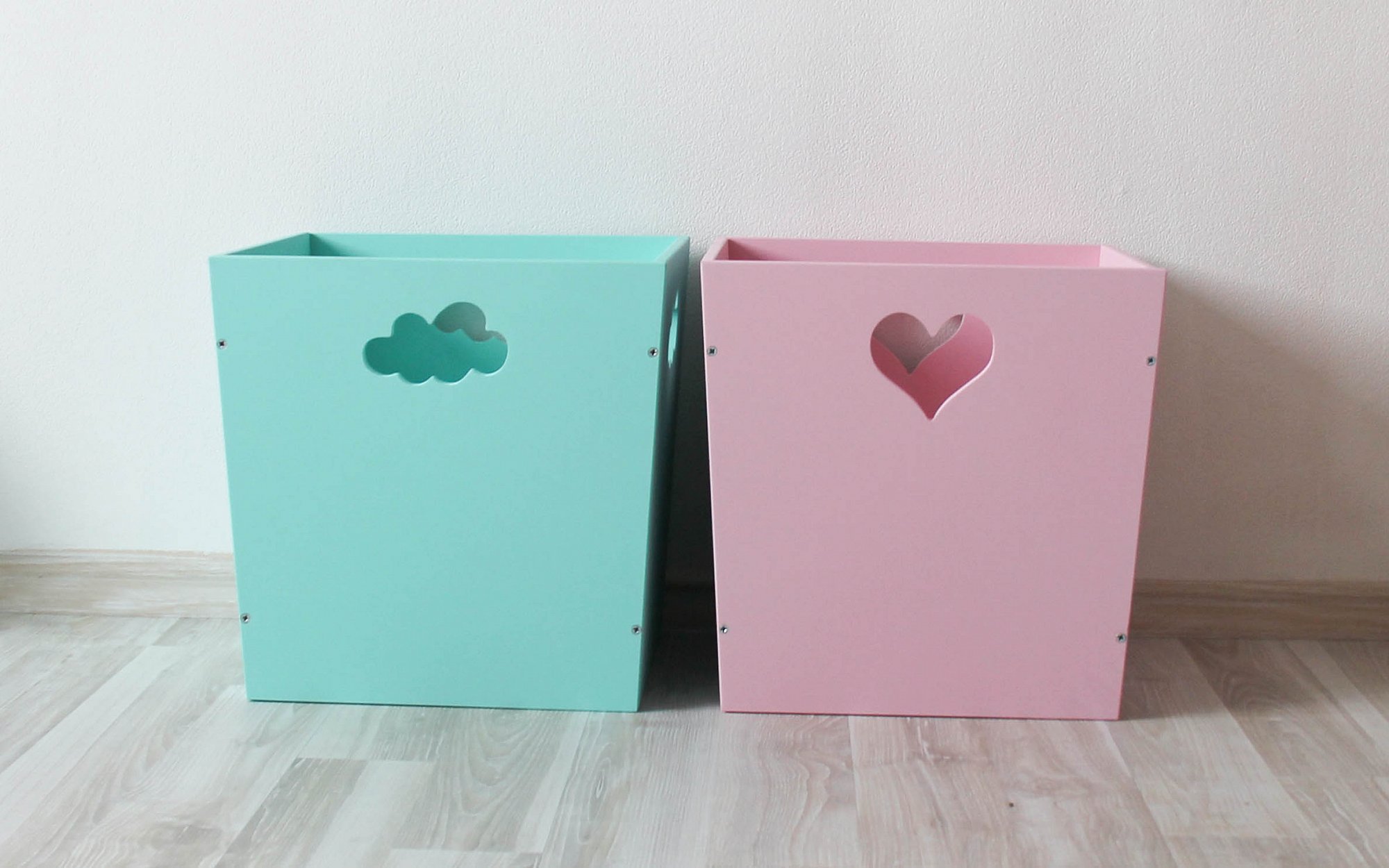 Деревянный ящик для игрушек бирюзовый с облачком VAMVIGVAM  282054 Голубой Santreyd  - Вид №3