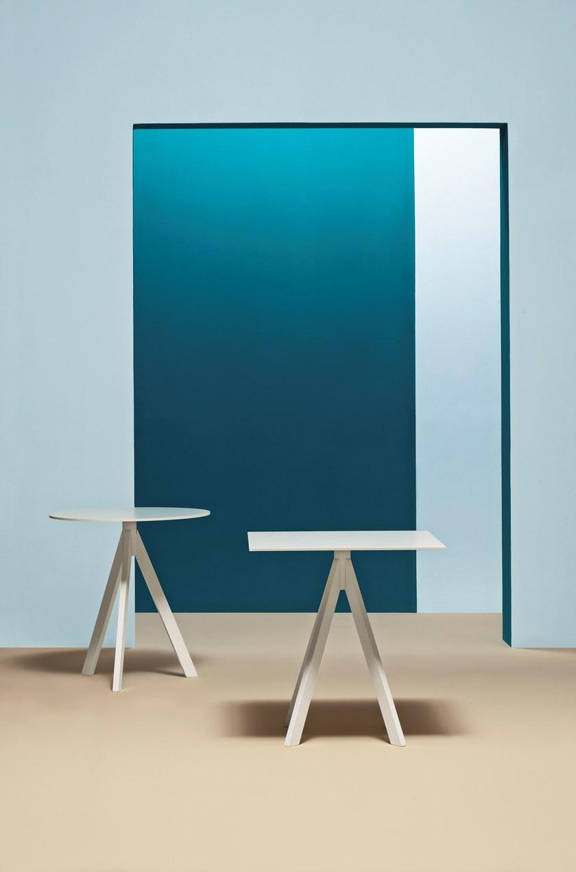 Pedrali Квадратный круглый стальной стол на контракт Arki-base Ark3 - Вид №3