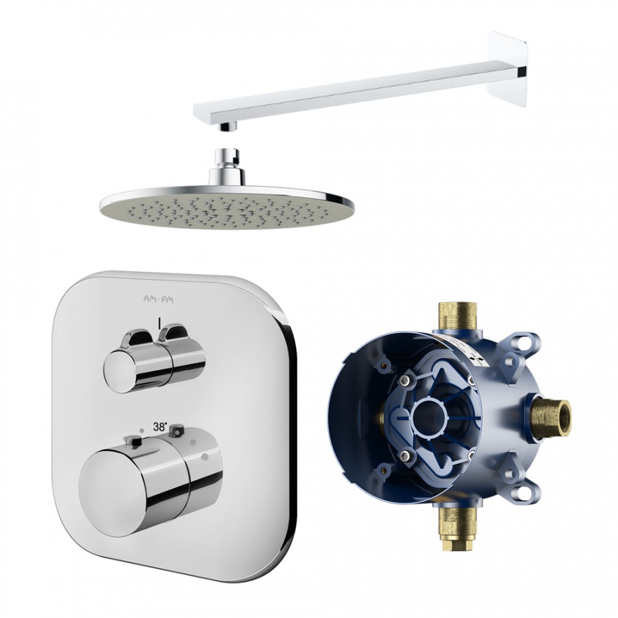 FM004R000 набор скрытого монтажа на 1 потребителя с термостатом хром шт. AM.PM 