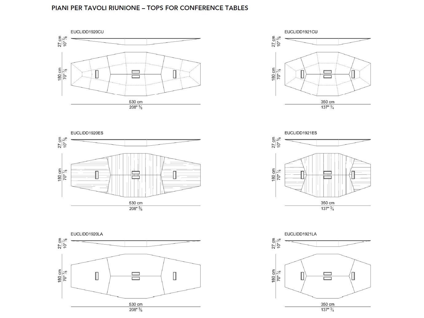 Деревянный восьмиугольный стол для совещаний с системой люверсов i 4 Mariani Евклидово ARCH-00066606 - Вид №6