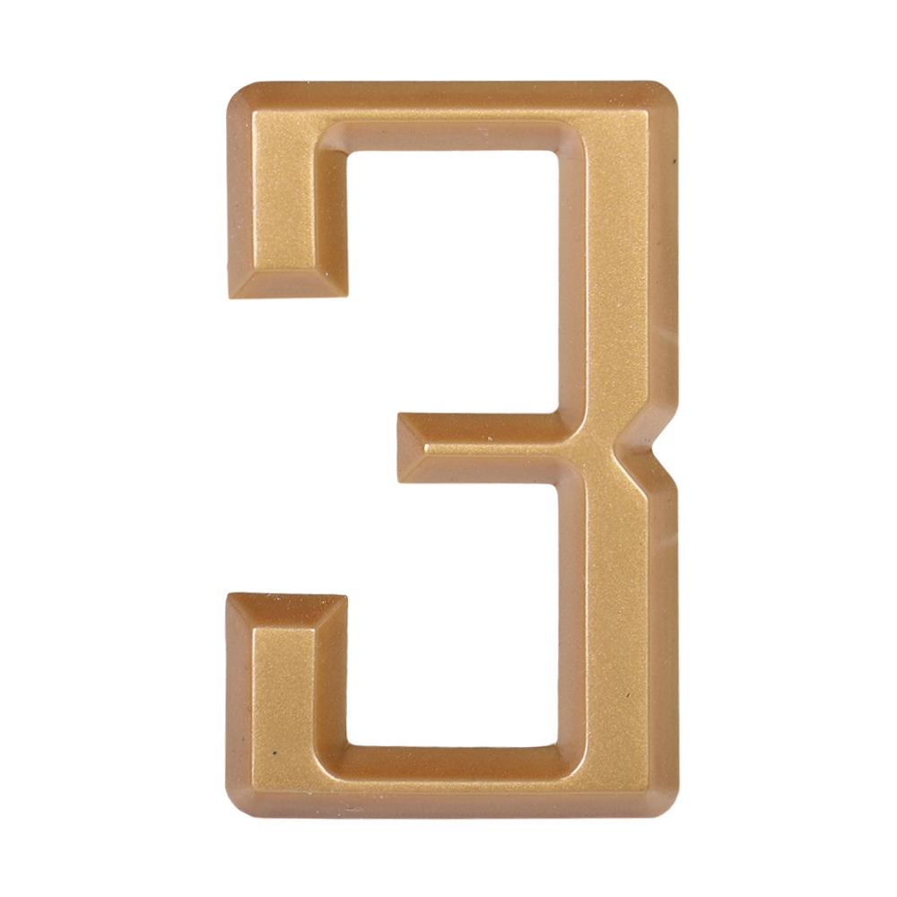 Дверной номер  «3», 37х5х60 мм, золото LJPS0089 Public Steel Россия 