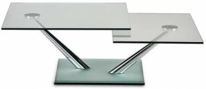 NAOS Раскладной квадратный журнальный столик из хрусталя