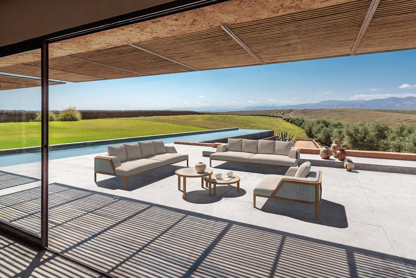 4-местный садовый диван Ethimo Grand Life ARCH-00086611 - Вид №3