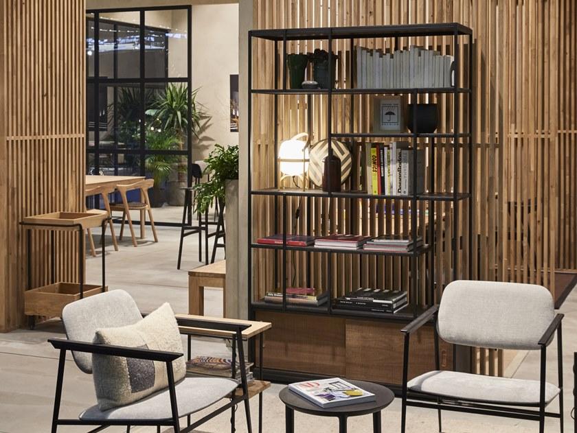 Ethnicraft Самонесущий открытый книжный шкаф из тика  10081/10082  - Вид №3