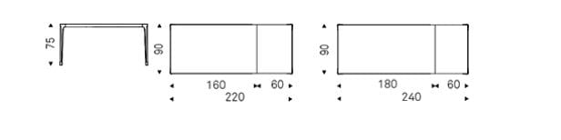 Выдвижной прямоугольный стол из алюминия и стекла Cattelan italia BOULEVARD DRIVE ARCH-00056655 - Вид №2