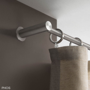 VS20-80E3200 Комплект карнизов: 320 см с 2 концевыми кронштейнами и 1 кронштейном в качестве центральной опоры (небольшое расстояние от стены) PHOS