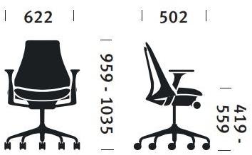 Herman Miller Поворотный офисный стул с обивкой из ткани с 5 спицами Sayl sun-id-1462778 - Вид №7