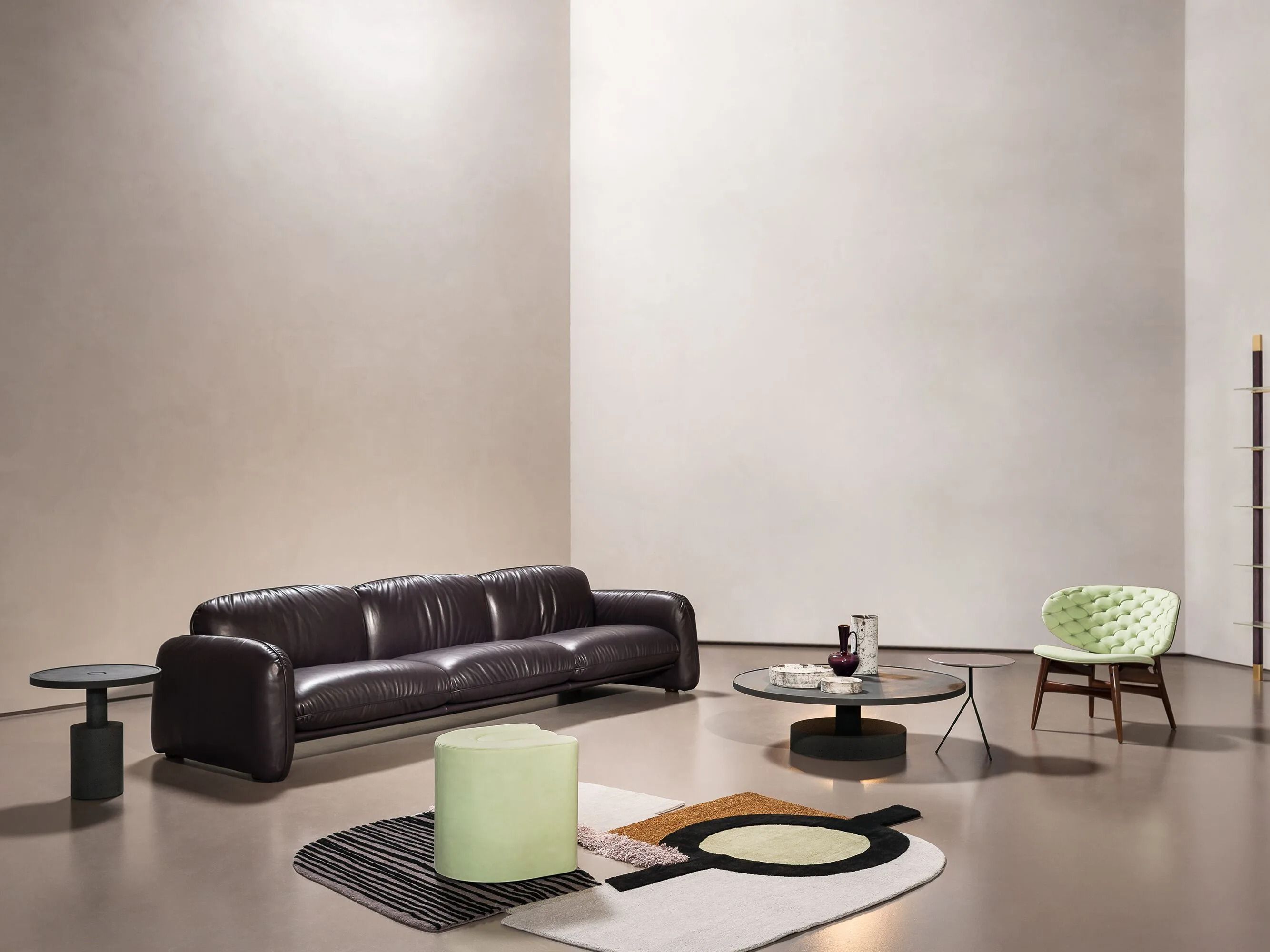 Кожаный линейный диван Baxter Brigitte ARCH-00112039 - Вид №2