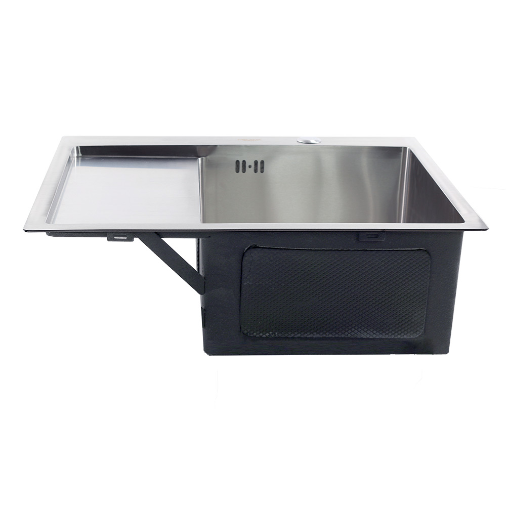 Мойка HD5851R MELANA ProfLine 3,0/200 САТИН врезная прямоугольная с коландером HD5851R HD5851R сатин - Вид №5