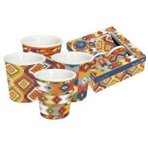 Набор из четырех кружек для эспрессо «Ацтеки» в подарочной упаковке