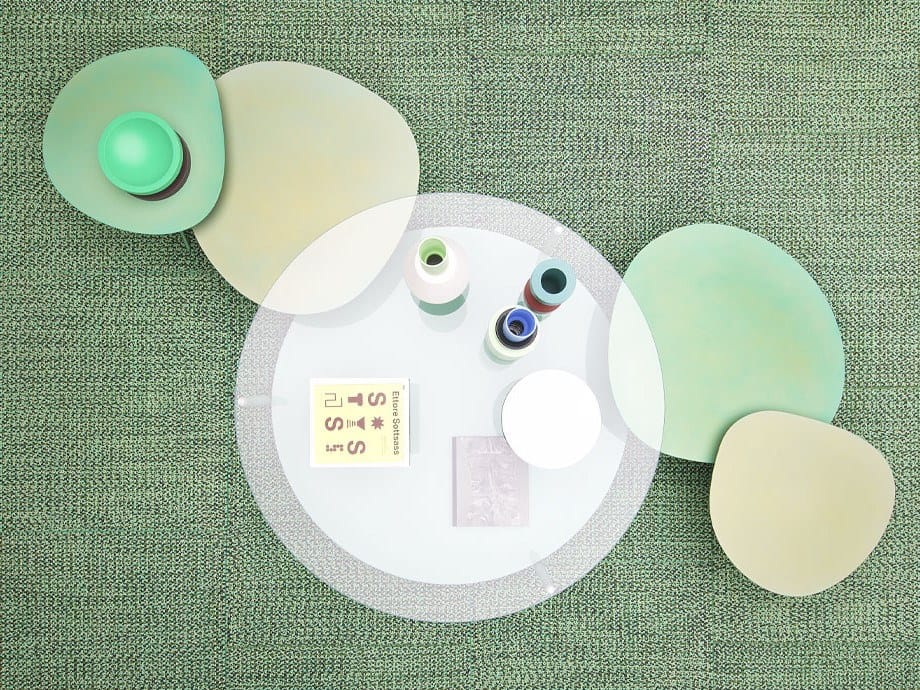 Деревянный низкий квадратный круглый журнальный столик Paola Lenti HARVEY ARCH-00051095