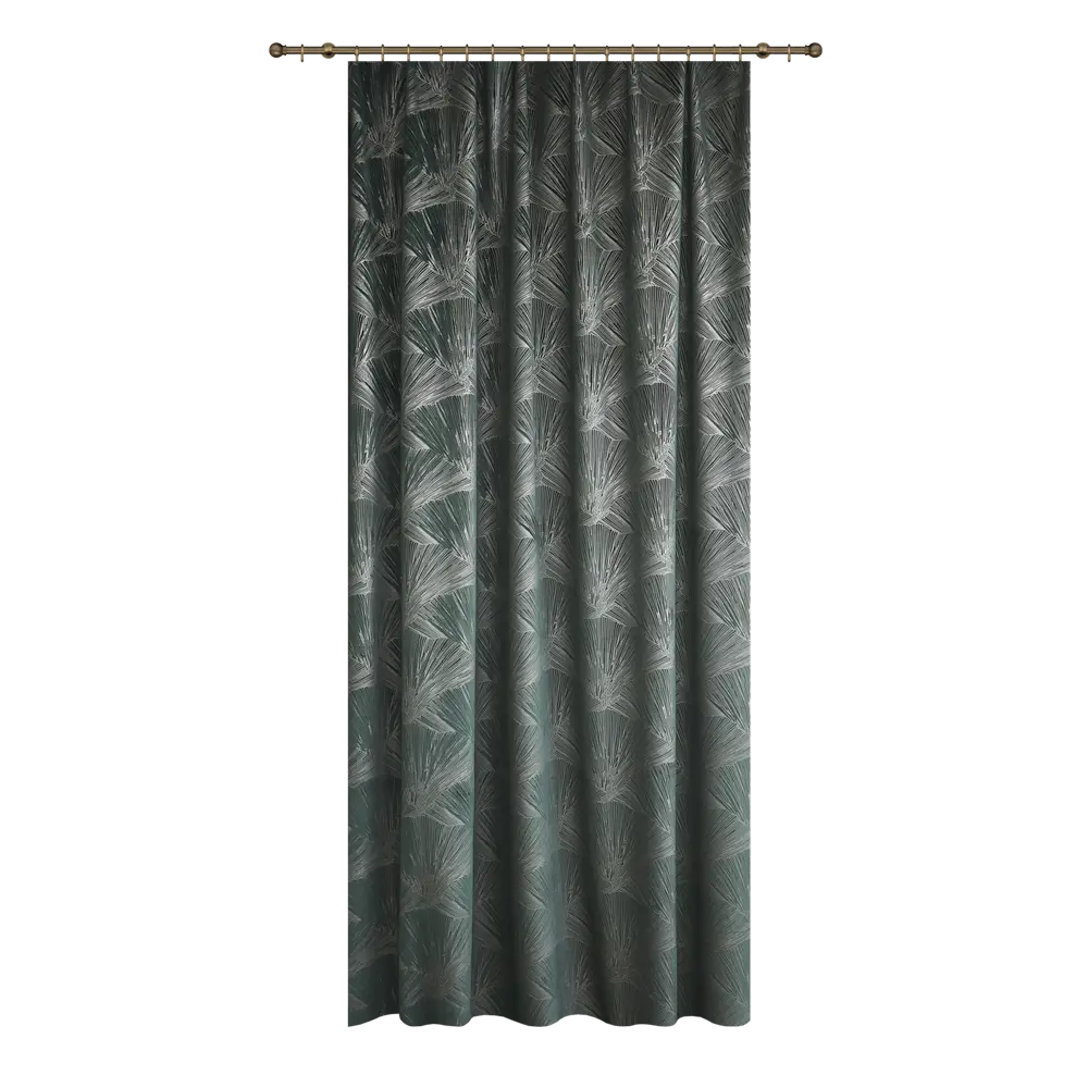 Штора на ленте Цветок 160x260 см цвет зеленый WITERRA STLM-2019854