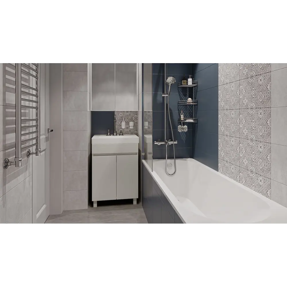 Плитка настенная «Патч» 35x25 см 1.4 м2, цвет серый BELANI STLM-2037446 - Вид №4