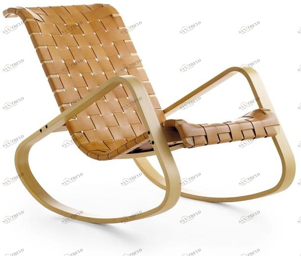 Crassevig Кожаное кресло-качалка с подлокотниками Dondolo sun-id-1416411