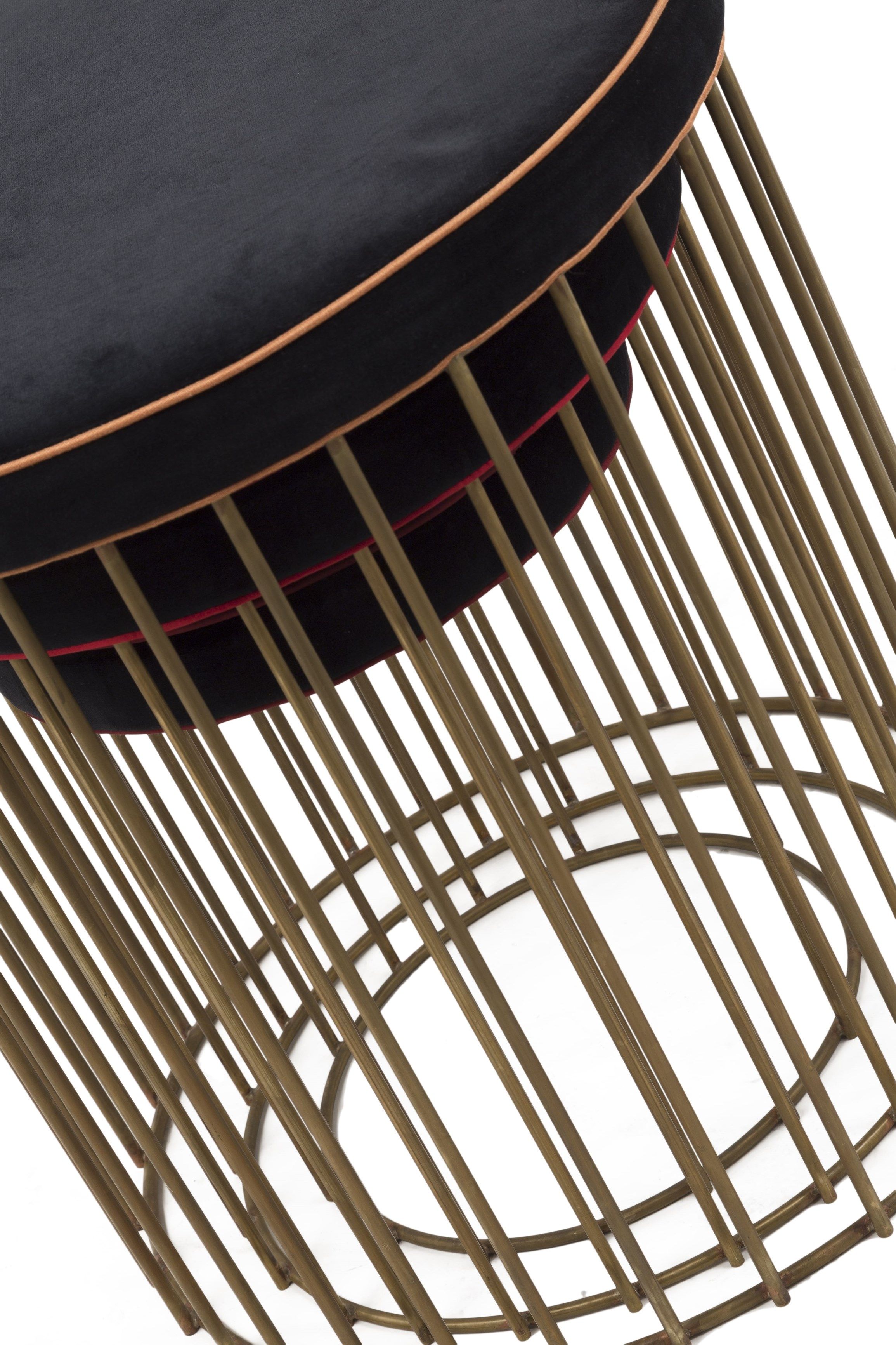 Круглый латунный пуф Il Bronzetto клетка ARCH-00065681 - Вид №3