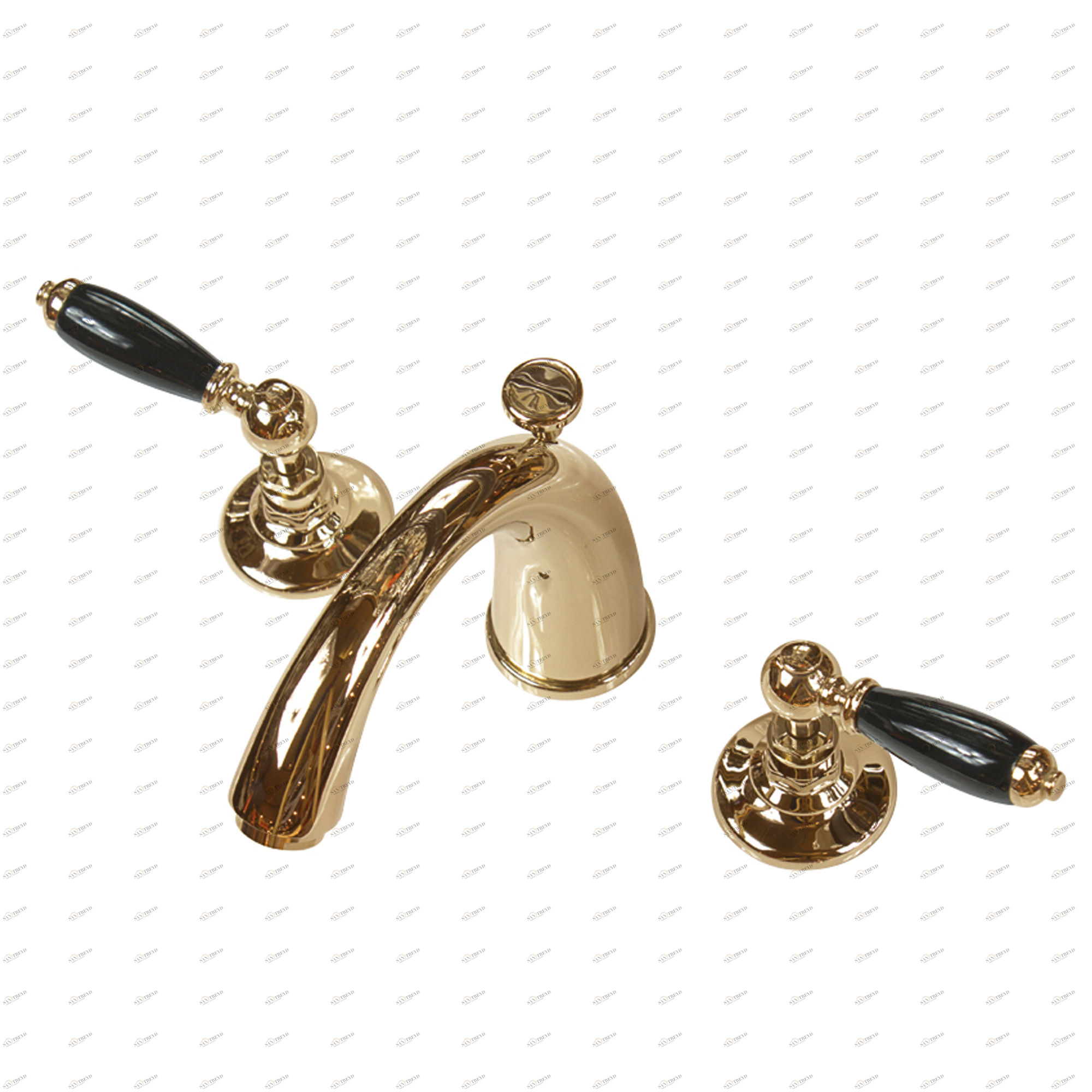 Traditional bathrooms БРАЙТОН смеситель для умывальника на 3 отверстия Tb404.514bl.bn 