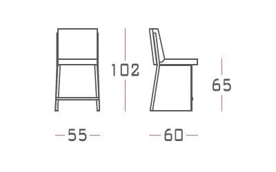Высокий кожаный стул со спинкой Casa Covre Palio ARCH-00081884 - Вид №6
