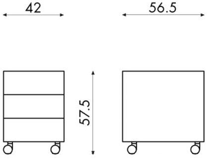 YDF Офисный ящик из металла на колесиках Ernesto sun-id-1436127 - Вид №3