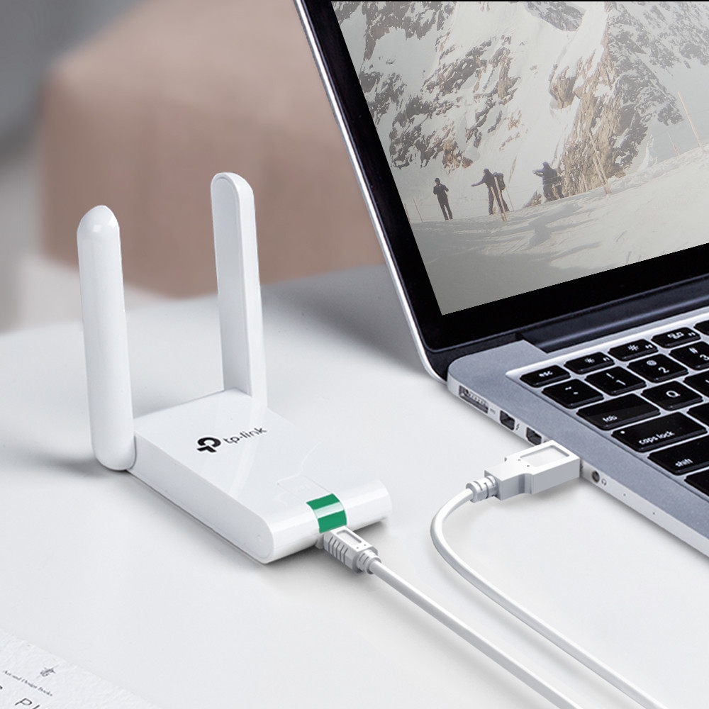 TL-WN822N 300mbps high gain wireless n usb adapter, atheros, 2t2r, 2.4ghz, elegant desktop housing, usb extension cable, 2 fixed antennas TP-Link Santreyd  - Вид №4