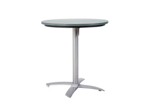 76.00.0066 Стол Победы Tradition Resysta Stone серый 70 круглый + рама стола алюминий серебристый складной Mbm