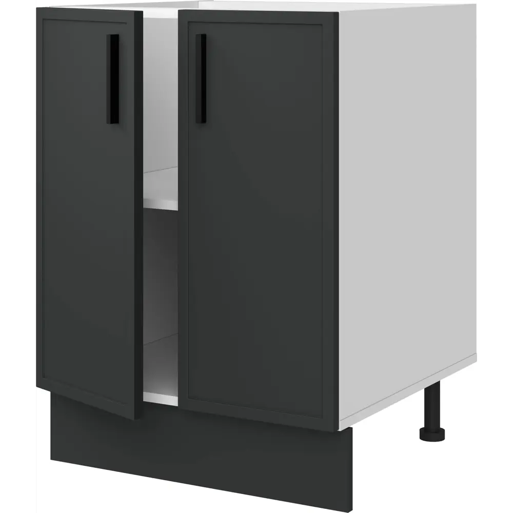 Кухонный шкаф напольный Неро 60x82.5x58 см МДФ цвет графит DELINIA STLM-2039887 - Вид №1