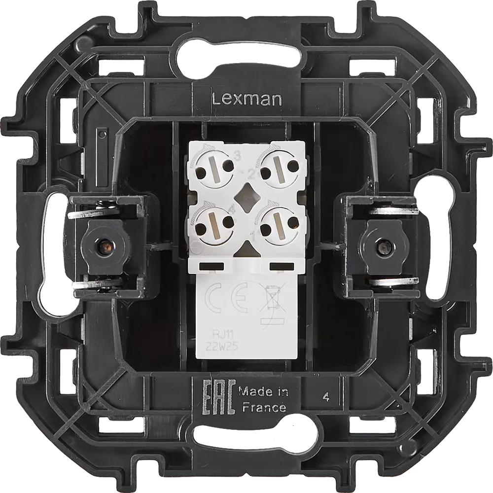 LEXMAN Lilian - телефонная розетка скрытого монтажа в цвете Антрацит 86761346 STLM-0071326 - Вид №3