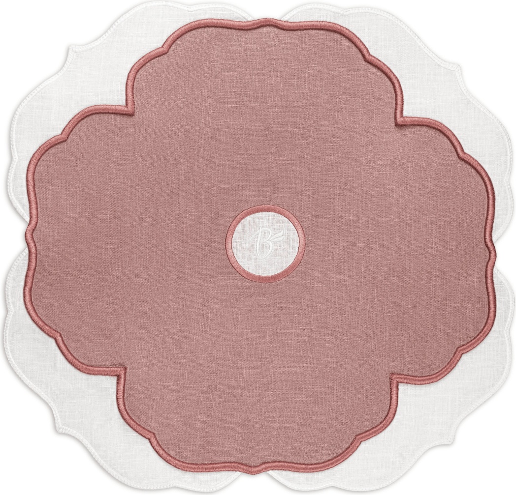 10674763 Truffle Bee Салфетка постановочная Truffle Bee Фонтан 43х43см, пыльный розовый, лен Ткань FOUNTAIN