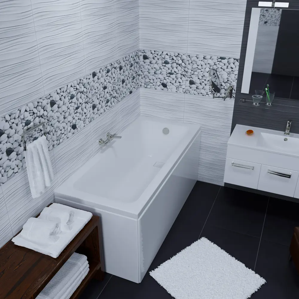 Ванна Sensea Remix акриловая прямоугольная 160×75 см 82279912 STLM-0023938 - Вид №1