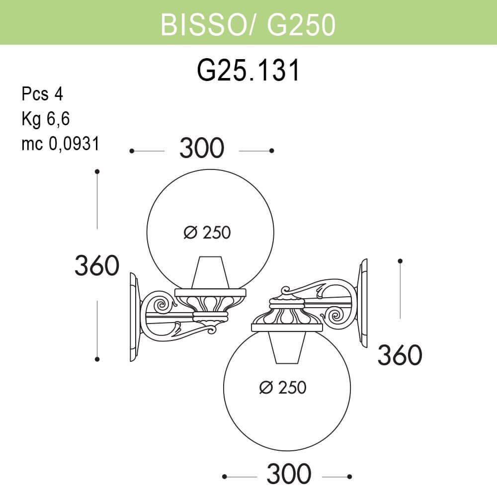 Уличный настенный светильник Fumagalli Bisso/G250 G25.131.000.WYE27 FUMAGALLI BISSO, G250 271788 Белый  - Вид №1