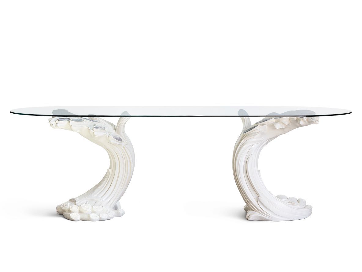 Овальный стол для гостиной из дерева и стекла SAVIO FIRMINO 1604 ARCH-00054076