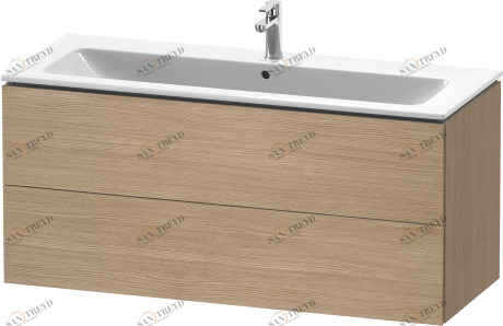 LC624305252 Тумбочка подвесная L-Cube #LC6243 1220 x 481 мм Европейский дуб, декор Duravit