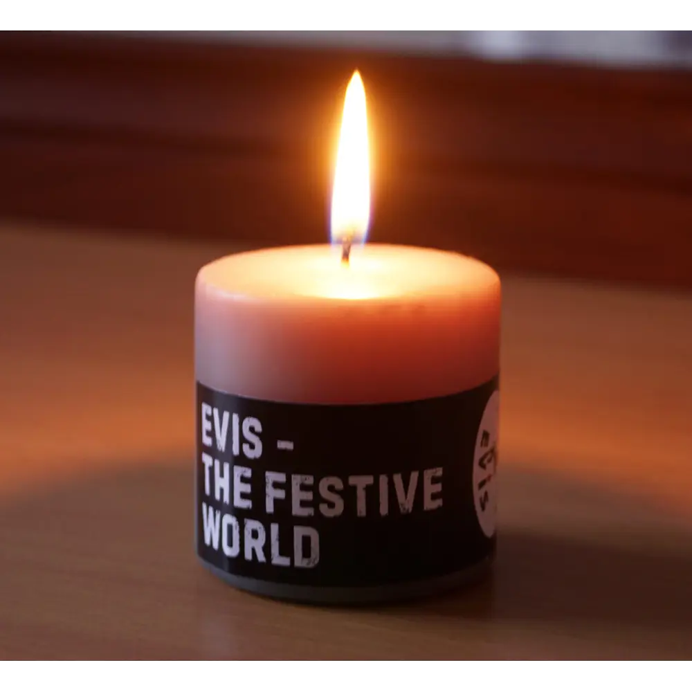 Свеча столбик Цилиндр малая серая 10 см EVIS STLM-2178998 - Вид №1