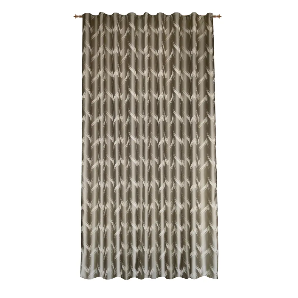 Штора на ленте Гарда 160x260 см цвет золотисто-бежевый MIAMOZA STLM-2120057