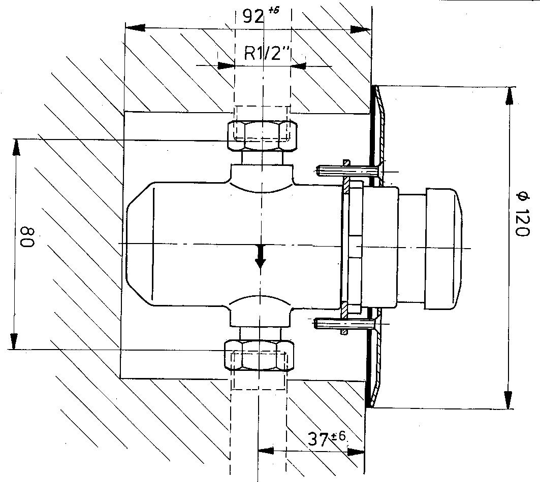 Benkiser Самозакрывающийся душ 192-21-35 
