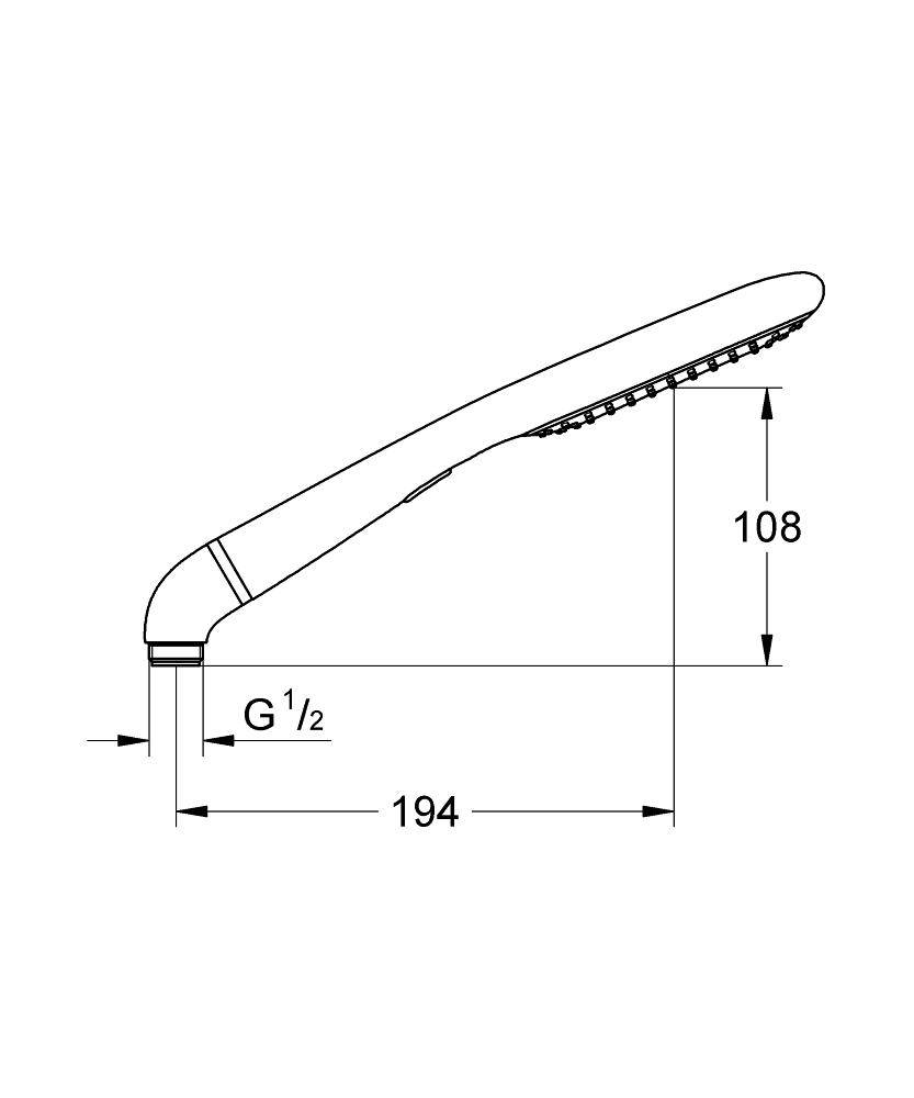 27274LS0 Ручной душ Grohe Rainshower Eco белая луна/зеленый - Вид №1