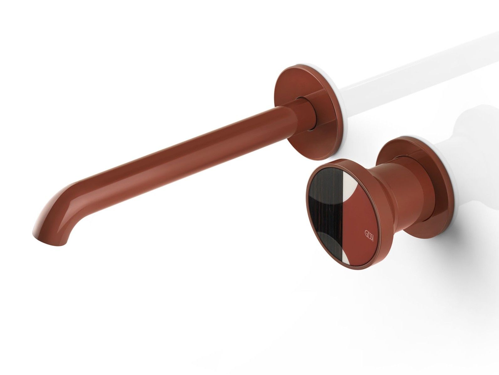 Металлический настенный смеситель для раковины с раздельными розетками Gessi происхождение ARCH-00023191